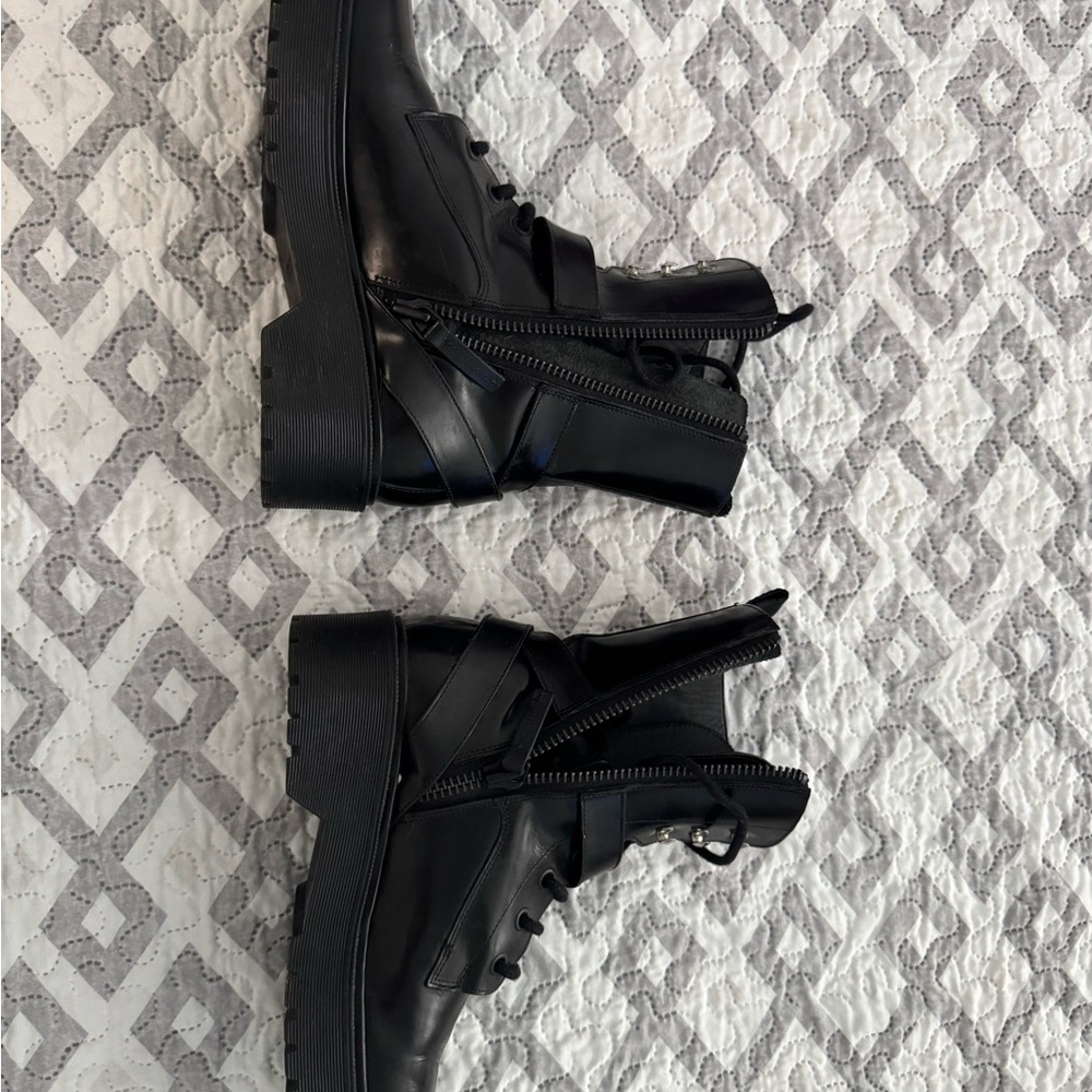 Maje Black Combat Boots